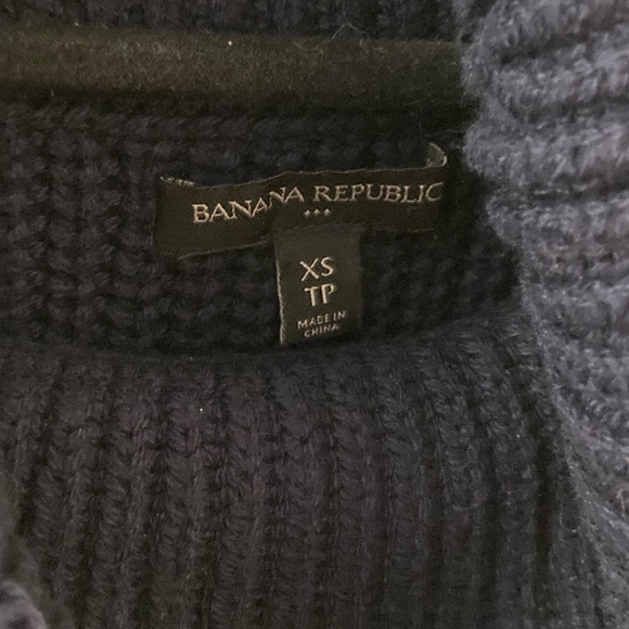 Banana Republic - Navy Blue Knitted Sleeveless Turtle Neck - Picture 2 of 2